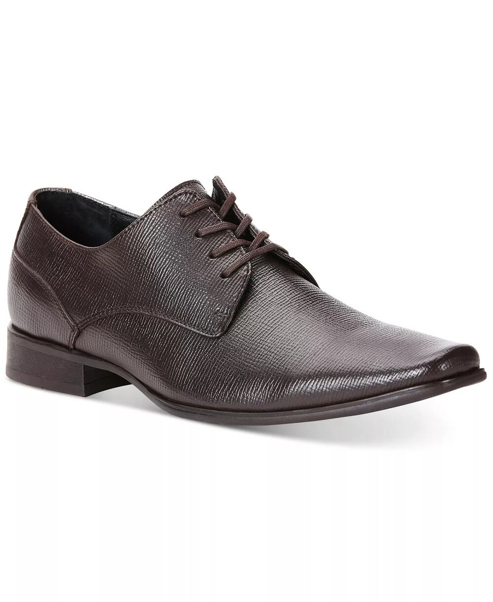 Calvin Klein Black Leather Brodie Lace-Up Oxford Dress Shoes Men's Size 10